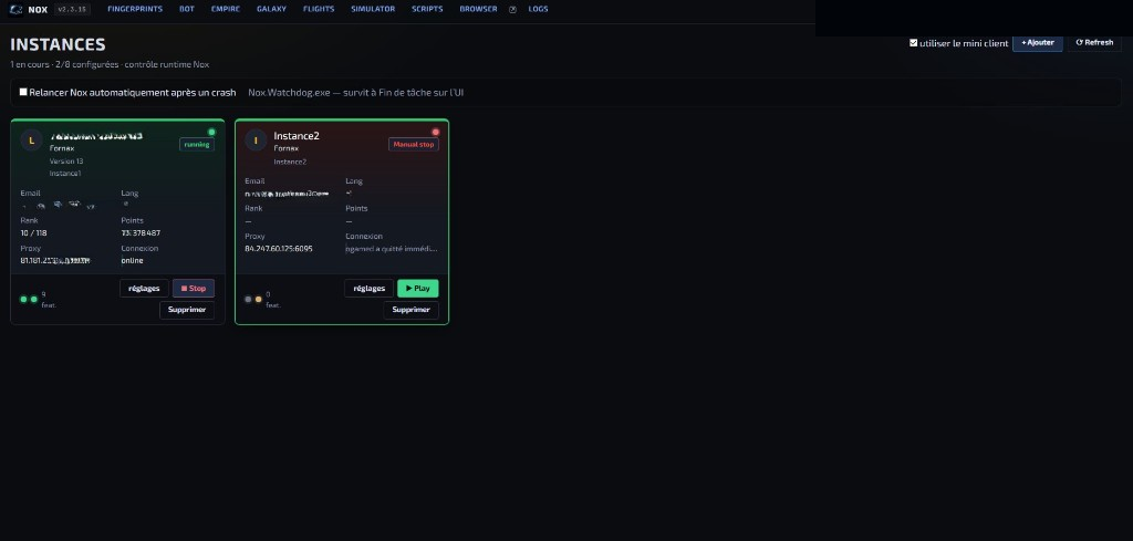 Hub Instances Nox-bot